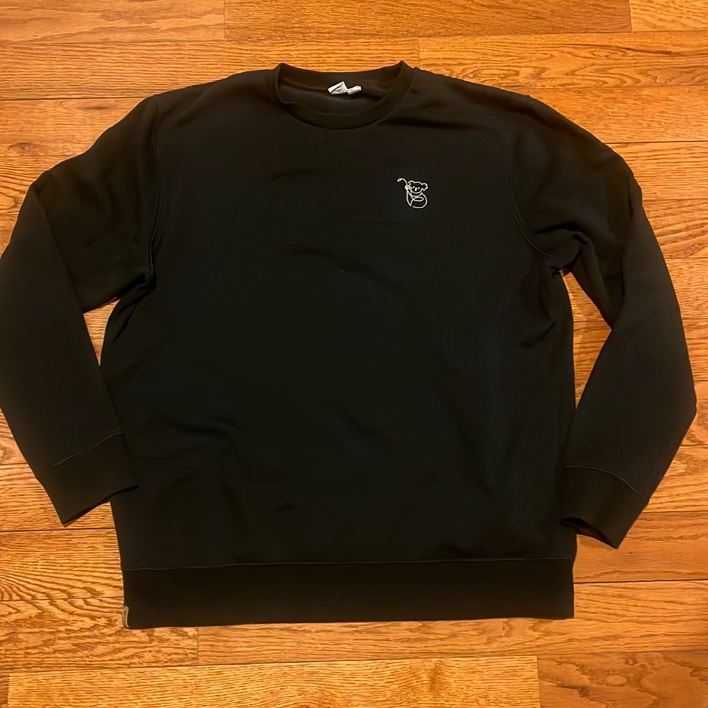 Tentree Black Crewneck Sweatshirt Organic Cotton Embroidered Koala Adult Men XL